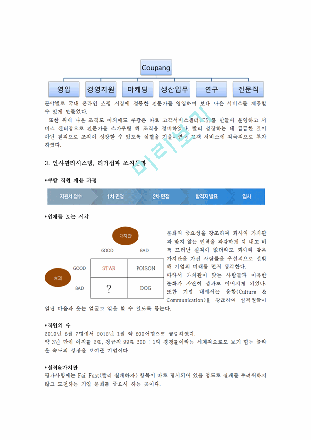 쿠팡의 조직구조와 문화, 성장률 및 전반적인 평가   (3 )